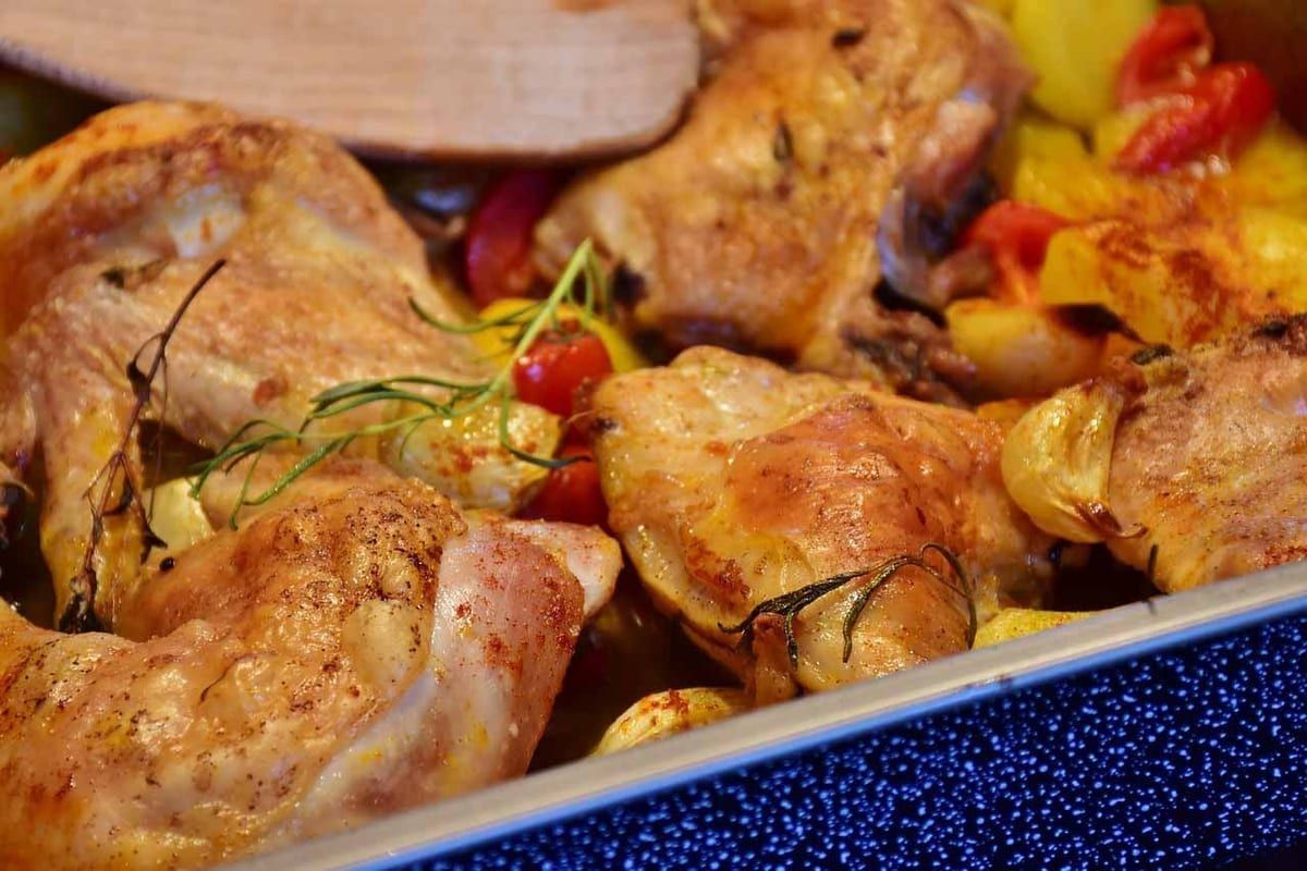 Medio pollo asado
