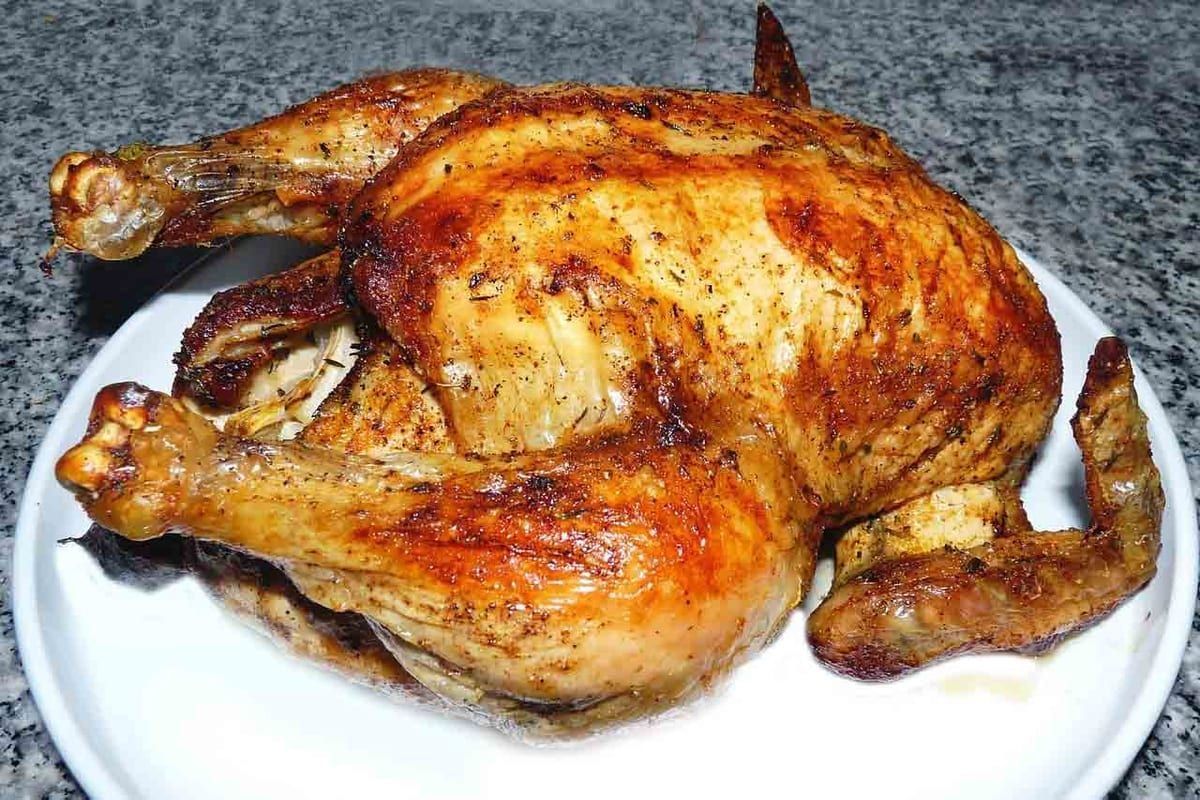 Pollo entero asado